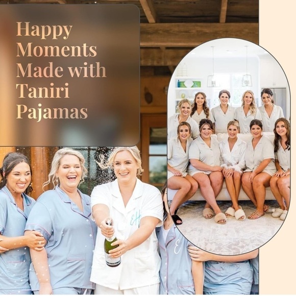 Sage Green Silk Satin Womens Pajamas Set Size S - Button Down - Bridesmaids - Picture 6 of 7